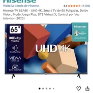 TV Hisense UHD 4K de 65 pulgadas con 4 meses de uso - Img 56320382