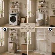 Estante Organizador 💰 $21 USD 🧺 Diseño práctico y elegante, ideal para aprovechar el espacio del baño. - Img 57533207