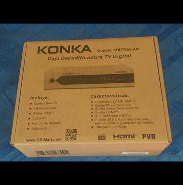 Caja de TV digital HD KONKA decodificadora Blanca con HDMI, AV, USB Precio $60 USD transporte incluido Garantía - Img 89644030