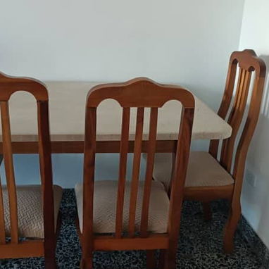 Mesa de comedor 4 sillas tapa de mármol - 2/3