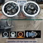 PANTALLAS LED MODERNAS DE 7 PULGADAS tipo lupas con larga y corta de alta densidad y OJO DE ANGEL INCLUIDO ,💯‼️💯 - Img 55217261
