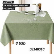 MANTEL DE MESA IMAPERMIABLE 90 X 90 CM - Img 55993244