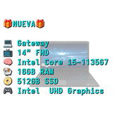 x LAPTOP 🎁NUEVA🎁📦CAJA, Gateway (GWTN141-10BK), 14" FHD IPS Antireflejo, Intel Core i5-1135G7, 16GB RAM, 512GB SSD - Img 55005659