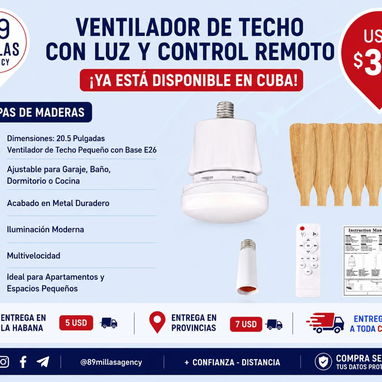 Lámpara ventilador de techo - Img 123047063