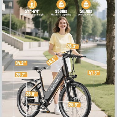 BICICLETA ELÉCTRICA PREMIUM 26 “ASKGO “1500W NUEVA con batería extraíble 48 V y 12 Ah, hasta 25 MPH 65 millas 53822315 - Img 121872707