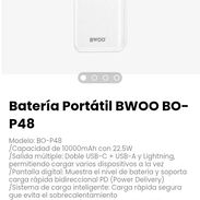 Batería Portátil BWOO BO-P48. Modelo: BO-P48 - Img 55363281