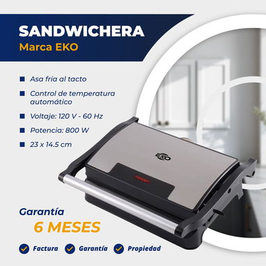 🚧 SANDWICHERA Marca EKO 800W / 6 meses de garantía 🚧 - Img 106439517