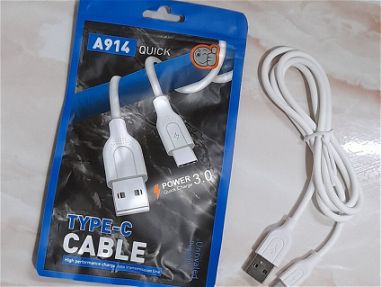 Cables con carga rápida y datos para iPhone, Tipo C y V8 de un metro de largo - Img 65820195