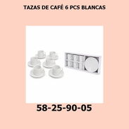 TAZAS DE CAFÉ 6 PCS BLANCAS - Img 55729454