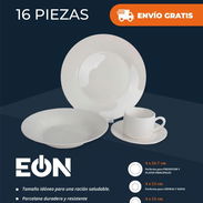 Set De Vajilla De Porcelana Blanco EÒN - Img 56472575