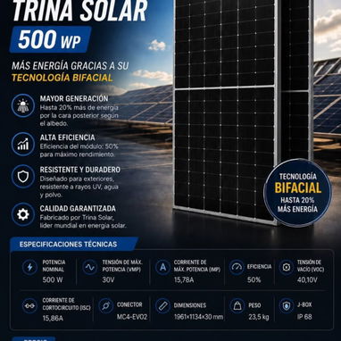Panel solar bifacial 500w - 2/2