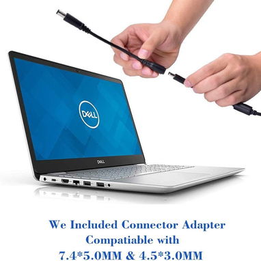 Cargador para laptop Dell Inspiron XPS 45W 19.5V 2.31A compatible con Dell Inspiron 15 5000 5555 5558 5559 3552, 5327432 - Img 123558629