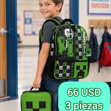🎒📚 MOCHILAS, MERENDEROS Y POMOS ALTA GAMA✨PARA NIÑOS✨DISEÑOS PARA ESCUELA PRIMARIA🇺🇲 ORIGINAL COMPRADO EN USA - 10/10