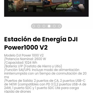 Estación de Energía DJI Power1000 V2 Modelo DJI Power 1000 V2 - Img 119885308