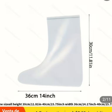 Cubre zapatos desechables para la lluvia - 3/4