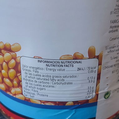Lata de Frijoles Blancos Guisados en salsa de tomate- 2650g - 3/3