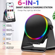 Estación inteligente 6 en 1 para Cuba: carga inalámbrica rápida, altavoz Bluetooth con audio envolvente, iluminación RG - Img 56908024