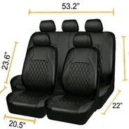 Juego de cubiertas de asiento de automóvil de 9 piezas que incluye 2 cubiertas de asiento delanteras, - Img 55414737