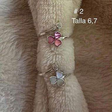 Hermosos y delicados anillos de Plata para chica cola de sirena 🧜‍hojas🌿,brillitos ✨y flores🌷 - 3/10