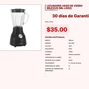 LICUADORA VASO DE VIDRIO MILEXUS (ML-L602) VPT#-0184 - Img 55221013