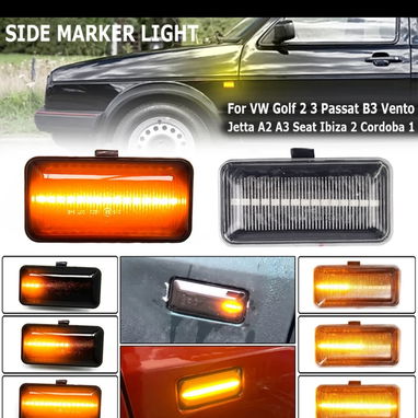 Joyitas intermitentes laterales de VW Jetta, golf, mk2, Passat B3, sest Toledo otros modelos. Luz led dinámica q corre - Img 74528197