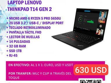 Lenovo ThinkPad T14 Gen 2 | AMD Ryzen 5 Pro | 32GB | SSD 1TB | 630USD - Img 62746621