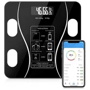 Pesa corporal, báscula corporal digital con conexión bluetooth y wifi(rosa o negra)(cable de carga o pila) - Img 50789827