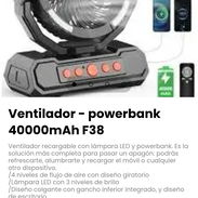 Ventilador - powerbank 40000mAh F38 con lámpara LED - Img 57314690