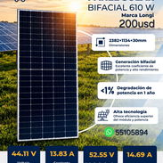 Panel Solar Bifacial 610W Longi - Img 57684871