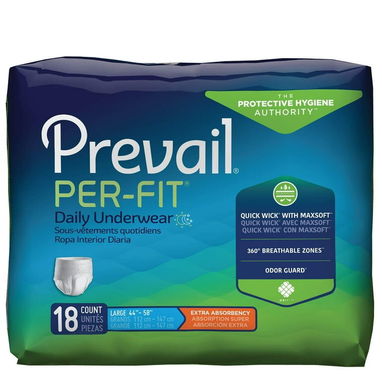 Culero Pañal Desechable de adulto Prevail Per-Fit Daily Briefs Large 18 count - Img 121228775