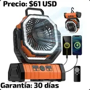 Ventilador 20,000 mAh Batería Recargable con Led portátil, entrega de Factura para su Garantía. Variedad de ventiladores - Img 56877335