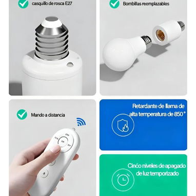 Zócalo para bombillos y lámparas de control remoto - Img 115174543