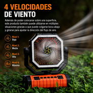 VENTILADOR RECARGABLE PORTÁTIL 20,000 mAh – ALTA DURACIÓN - Img 55843924