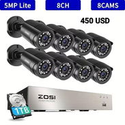 ❗️Sistema de Seguridad ZOSI para el Hogar – 8 Canales, 2MP HD, DVR Lite 5MP, 1TB, Grabación 24/7*❗️ - Img 54689576