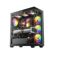 (X) Sevenhero EL2 – Chasis Gaming ATX Torre Media | 3 Ventiladores ARGB | Vidrio Templado Panorámico - Img 56495727