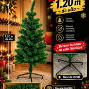 🚨 Árbol 🌲 de navidad de 1.20 cm  🚨Es verde completo viene sin accesorio y su base es de metal. 💰Precio : 20 USD F - Img 58327366