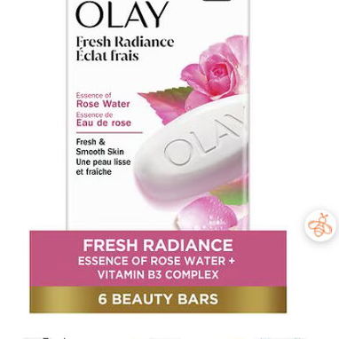 Jabón Corporal con Agua de Rosas y Vitamina B3 - Olay Fresh Radiance de 6 barras. - 2/2