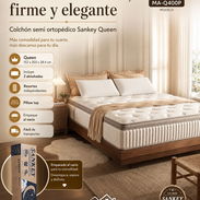 🛏️ Colchón Queen Sankey Semi Ortopédico + 2 Almohadas - Img 55565569