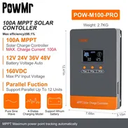Controlador solar PowMr MPPT 100A - Img 52244396