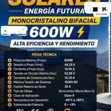 Panel solar de 600watt - 2/2