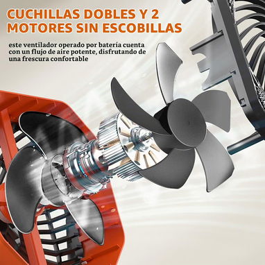 Ventilador recargable 20000mha (Color: VERDE) - 2/7