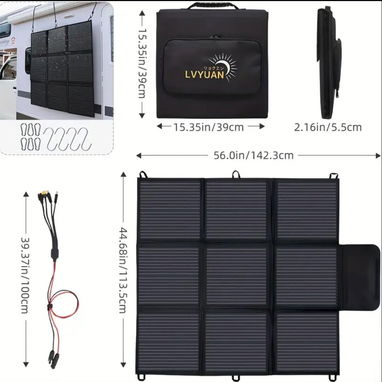 Panel Solar plegable portatil 200w nuevo en caja, precio ajustable si compra más de 1 - 2/3