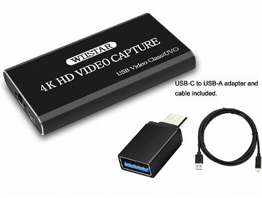 CAPTURADORA DE VÍDEO USB HDMI A USB TIPO C, 1080P HD. PARA PS4 Y TRANSMISIÓN EN VIVO - Img 61849730