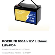 Batería de 12v x 100 ah de Lithium LiFePO4 - Img 57367218