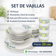 Incluye 20 Piezas / Set de Vajillas de Cerámica - Img 55963282