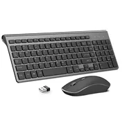 JOYACCESS Teclado y Mouse Inalámbricos 2.4G – Combo Ergonómico Delgado con Nano Receptor USB para PC, Laptop y Windows - Img 55806873