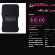 Alfombrillas Carro 4 Pzas Universal Negro Fibra Densidad, Set Tapetes Vehículo 4 Piezas Negro Universal Calidad . - Img 57426345