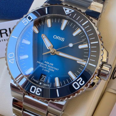 🔵  ¡ estreno !  🔵 🕰oris aquis date movimiento calibre 400 automático suizo de manufactura propia - Img 121061612