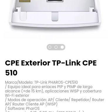 CPE Exterior TP-Link CPE 510. Software: PharOS - Img 127303334