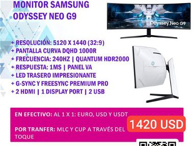 Monitor Samsung Odyssey Neo G9 Nuevo a Estrenar. 49Pulg Curvo | 1400USD - Img main-image